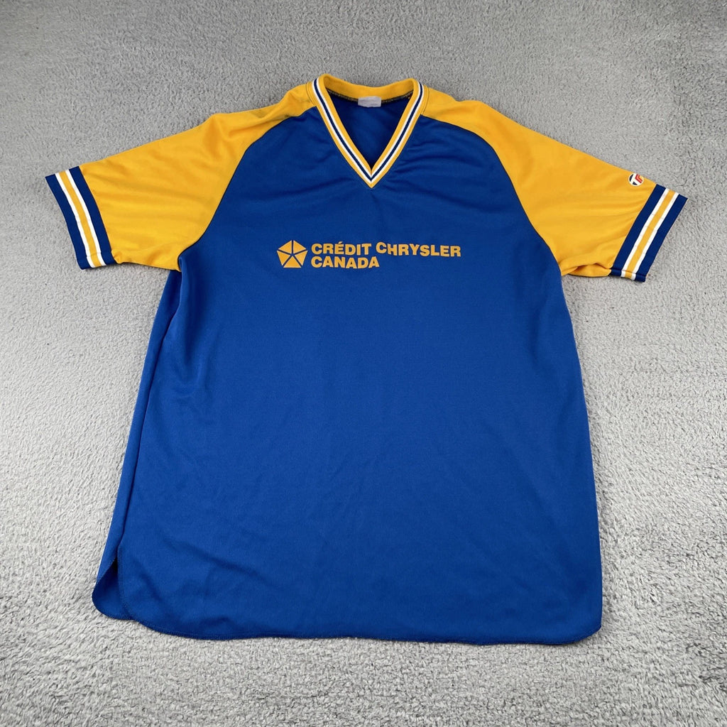 Vintage Trimark Credit Chrysler Canada V-Neck Jersey XL Made In Canada Blue #5
