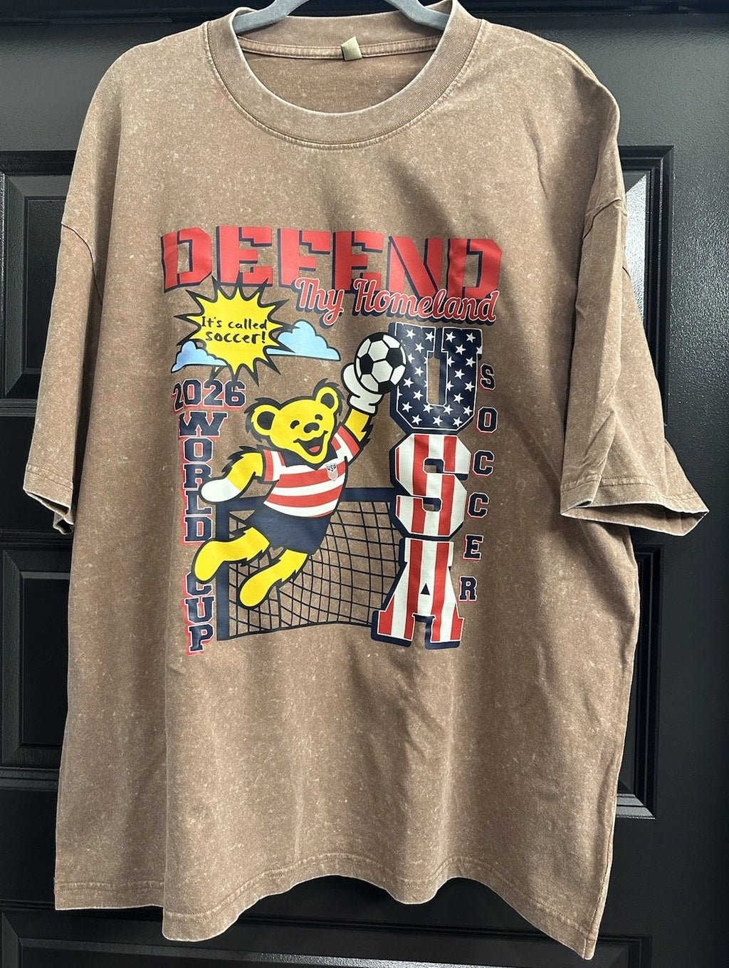USA Soccer X Grateful Dead 2026 World Cup “Defend Thy Homeland” Shirt - XL Khaki