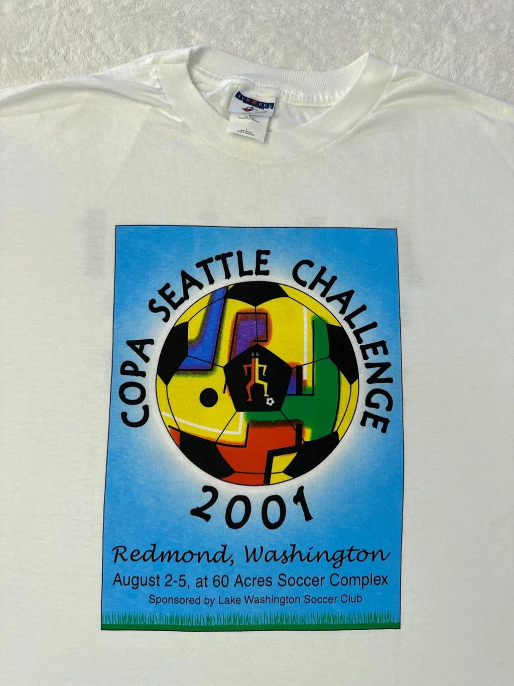 Vintage 2000s Y2K Copa Seattle Challenge Washington Soccer Ball T-Shirt L XL NEW