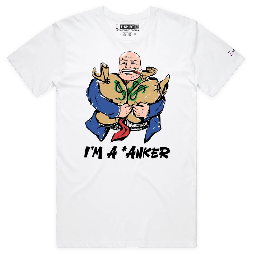 VOICEART A Man with Money Bags Funny T-Shirt with Premium Quality Graphic Design