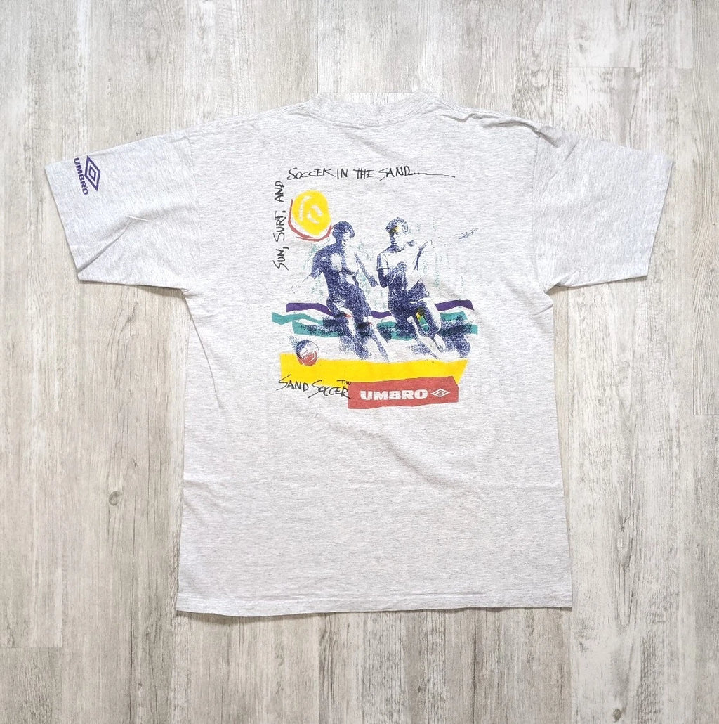 Vintage 90s Umbro Sand Soccer Double-Sided Men’s XL T-Shirt USA Made