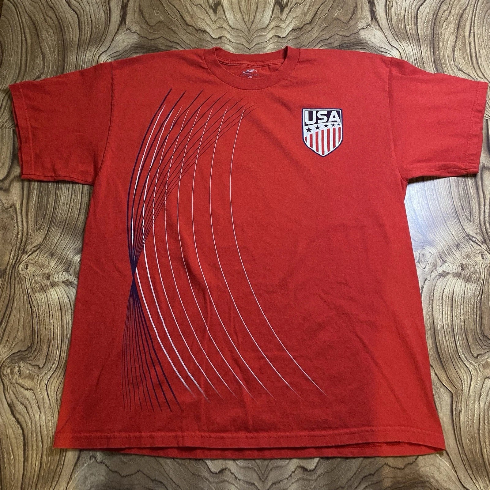 Vintage Y2K Team USA Soccer Futbol World Cup Tshirt Size Large