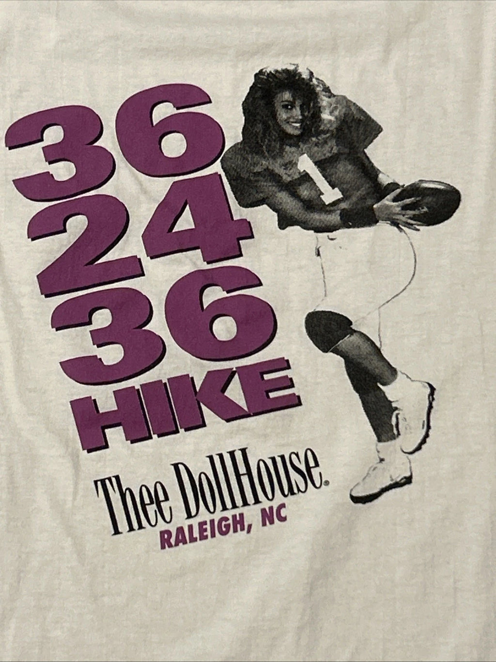Vintage 90s Thee Doll House Gentlemen's Strip Club Stripper T Shirt XL Football