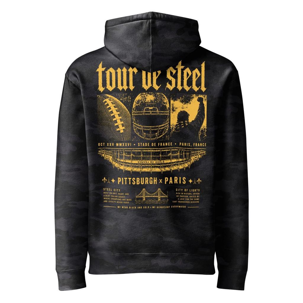 Tour De Steel: Pittsburgh x Paris 2026 Gothic Laces Football Heavyweight Hoodie