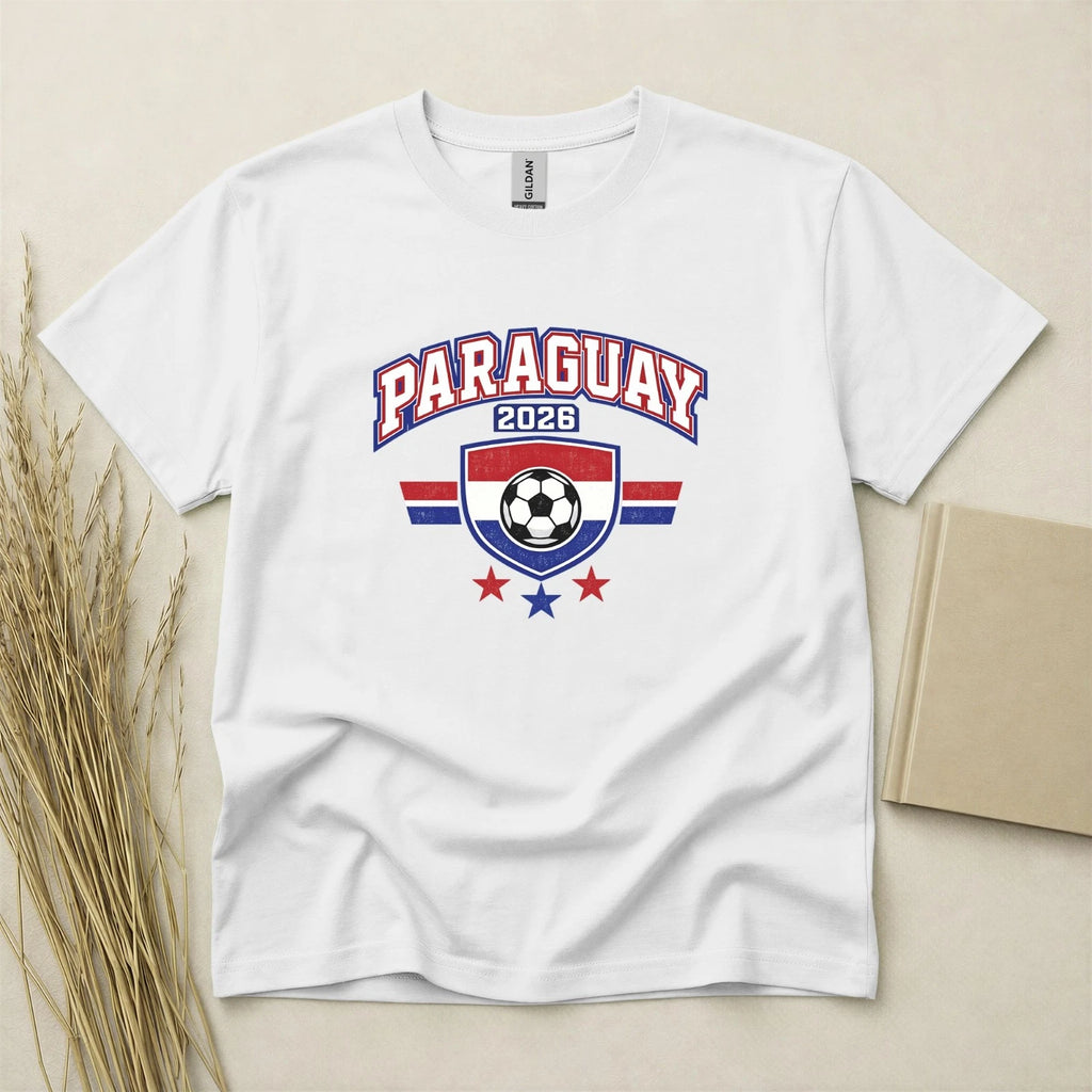 Paraguay 2026 Football Fan T Shirt Soccer Supporters Gildan Cotton Family