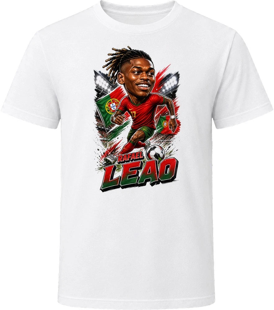 Rafael Leao, Portugal Caricature Soccer 2026 T Shirt