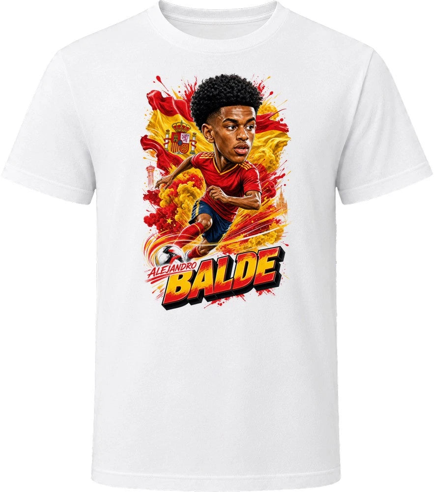Alejandro Balde Spain Soccer Caricature 2026 World Cup T Shirt