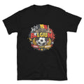 Belgium World Cup Football Fan T-Shirt Red, Black & Yellow Unisex