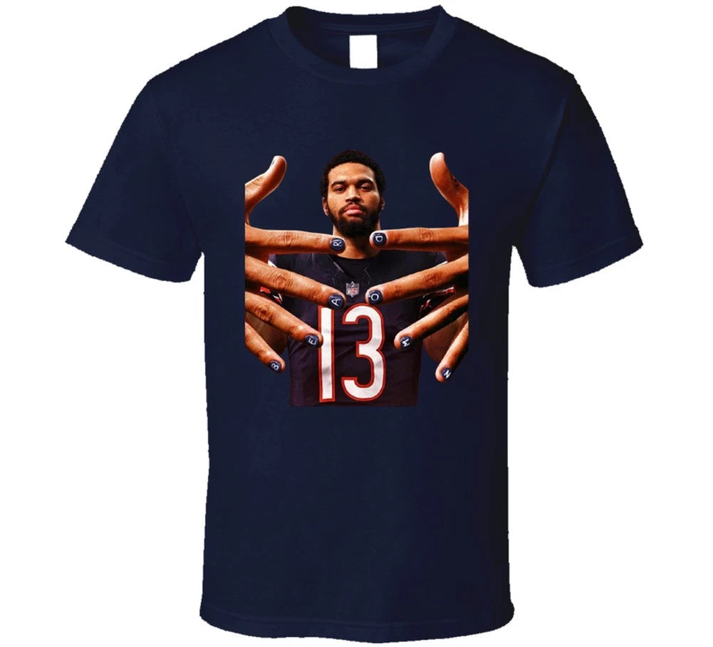 Caleb Williams Bear Down Fingers Football Fan T Shirt