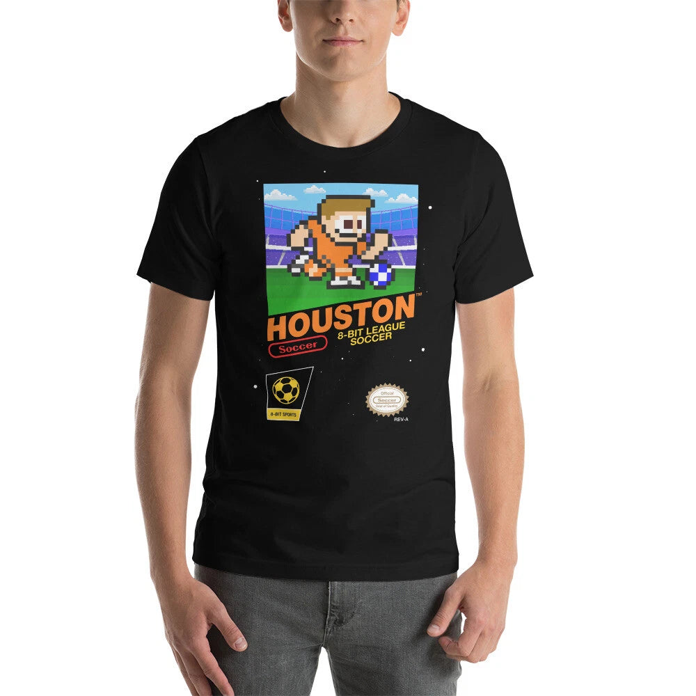 Houston Dynamo FC 8-bit Retro NES League Soccer Football Club Jersey Kit T-Shirt