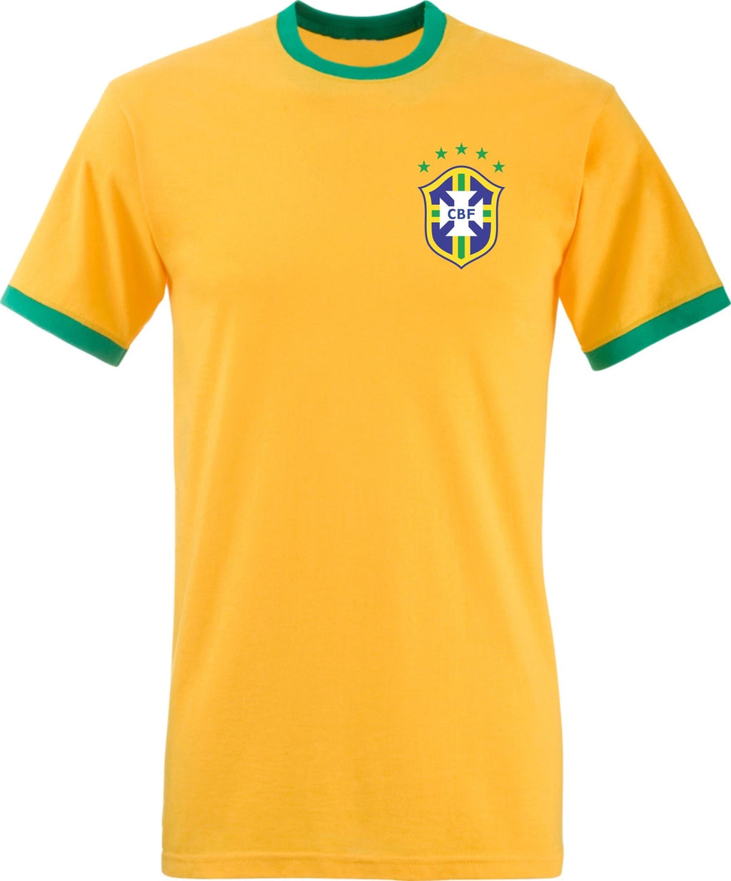 Brazil Team Logo Tee Ringer, Football Fans, Soccer Wear, Sports Wear