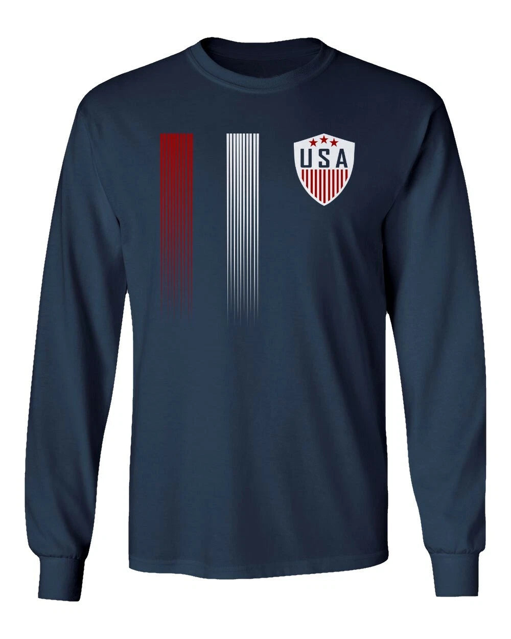 USA Cool Soccer Fans Men's Long Sleeve T-Shirt