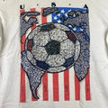 Vintage World Cup Mens Shirt XL 90s USA Soccer White  Distressed Thin Thrashed