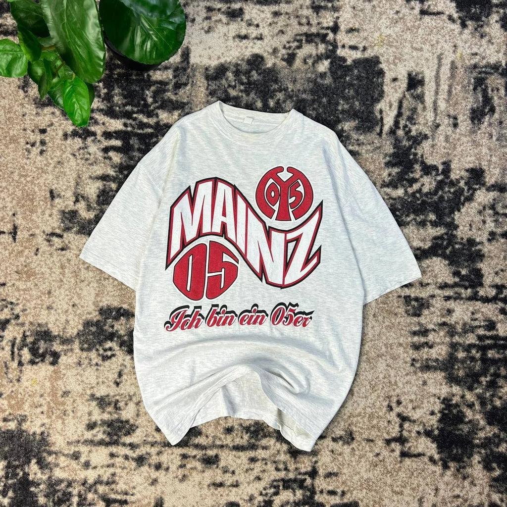 Mainz 05 Vintage Y2K Big Logo Soccer T-Shirt 1TS120 Football Fan Tee