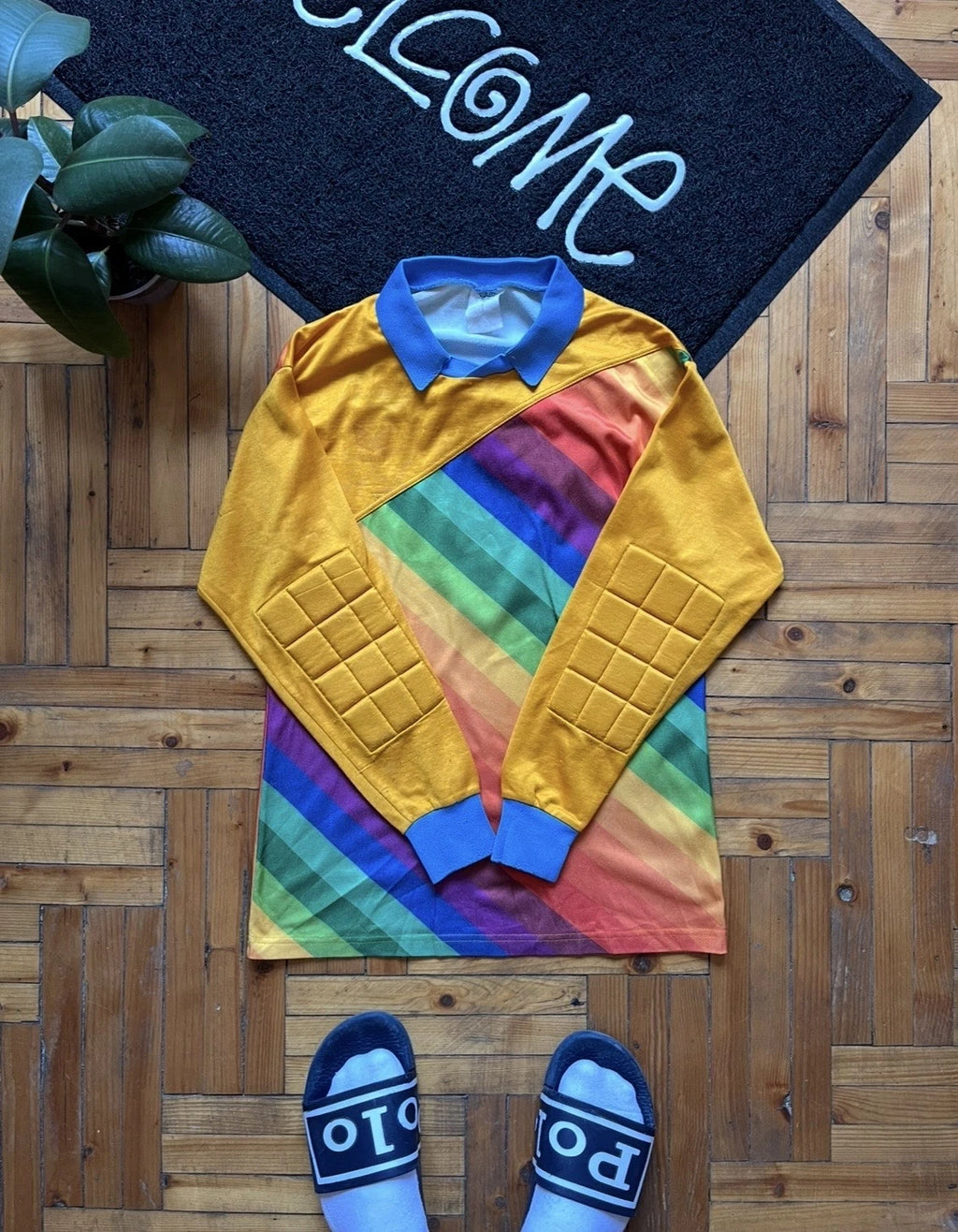 Vintage Erima 80s 90s Football Soccer Goalkeeper Shirt Jersey Trikot SizeS Men's