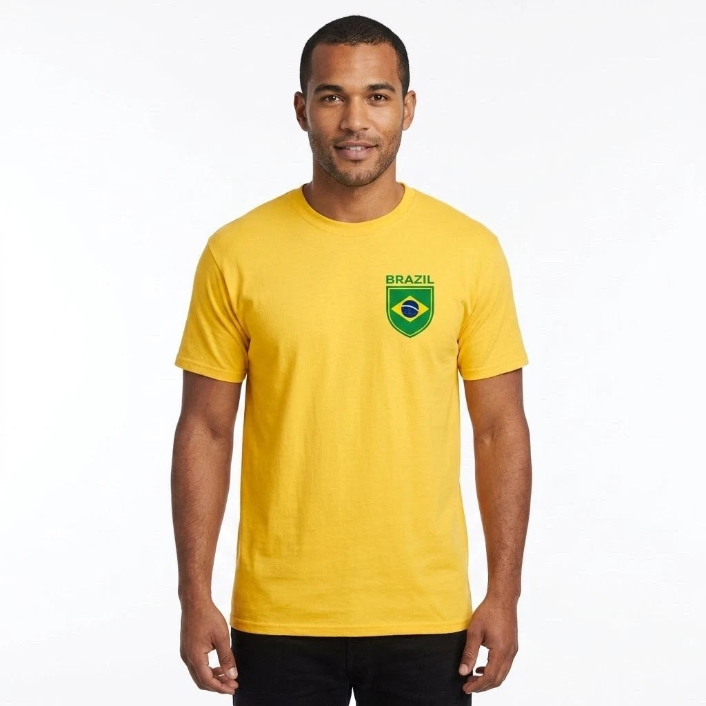 Brazil World Cup 2026 T Shirt Mens Football Soccer Fan Top Brazil Supporter