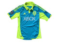 Adidas SEATTLE SOUNDERS FC Neon/Blue XBOX MLS SOCCER JERSEY Fan Kit Shirt Men S