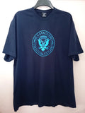 Mens T-shirt Uk Size 3XL  Football themed Navy Blue Short Sleeve Front Print