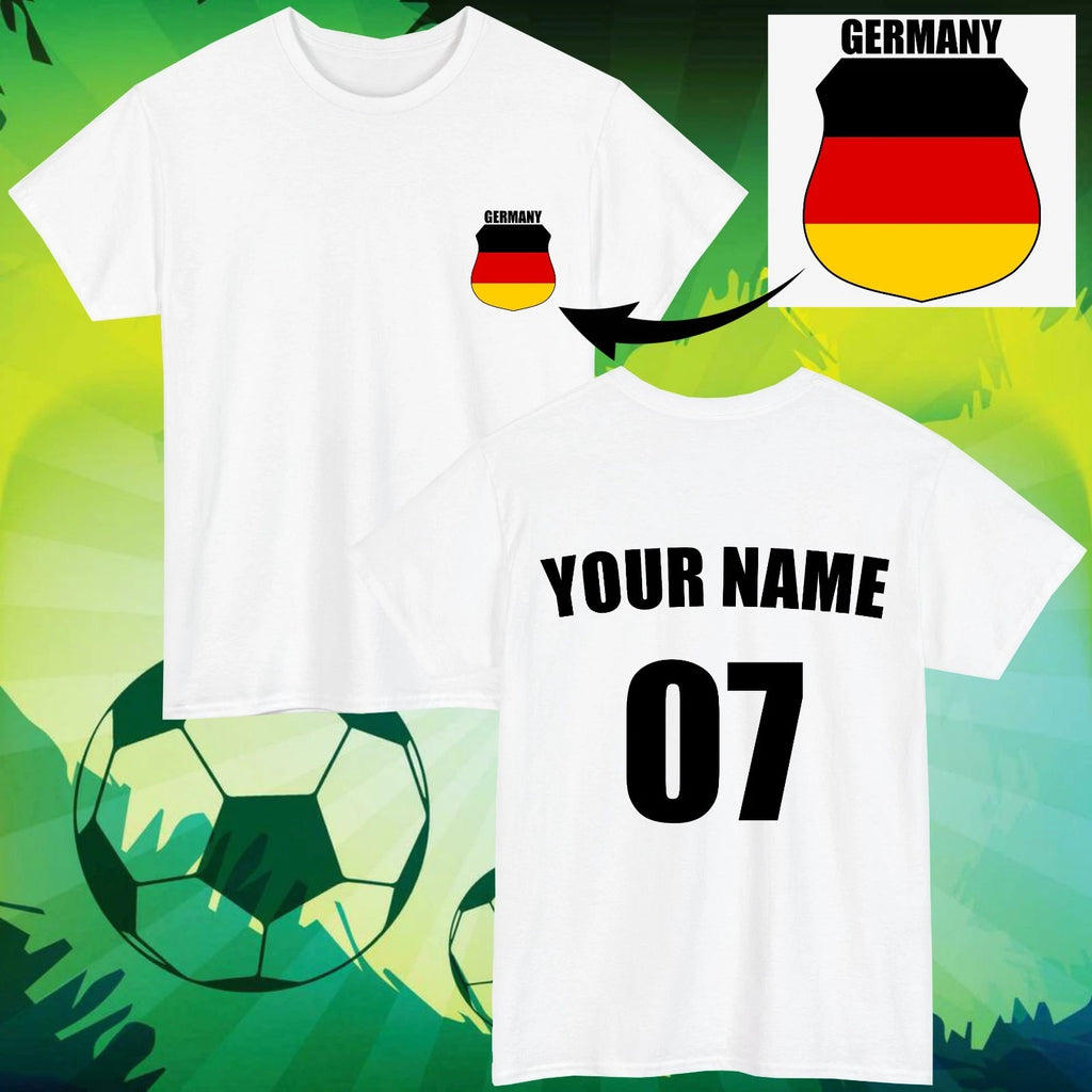 Personalised Germany Football T-Shirt Custom Name Number Fan Gift Unisex Tee Top
