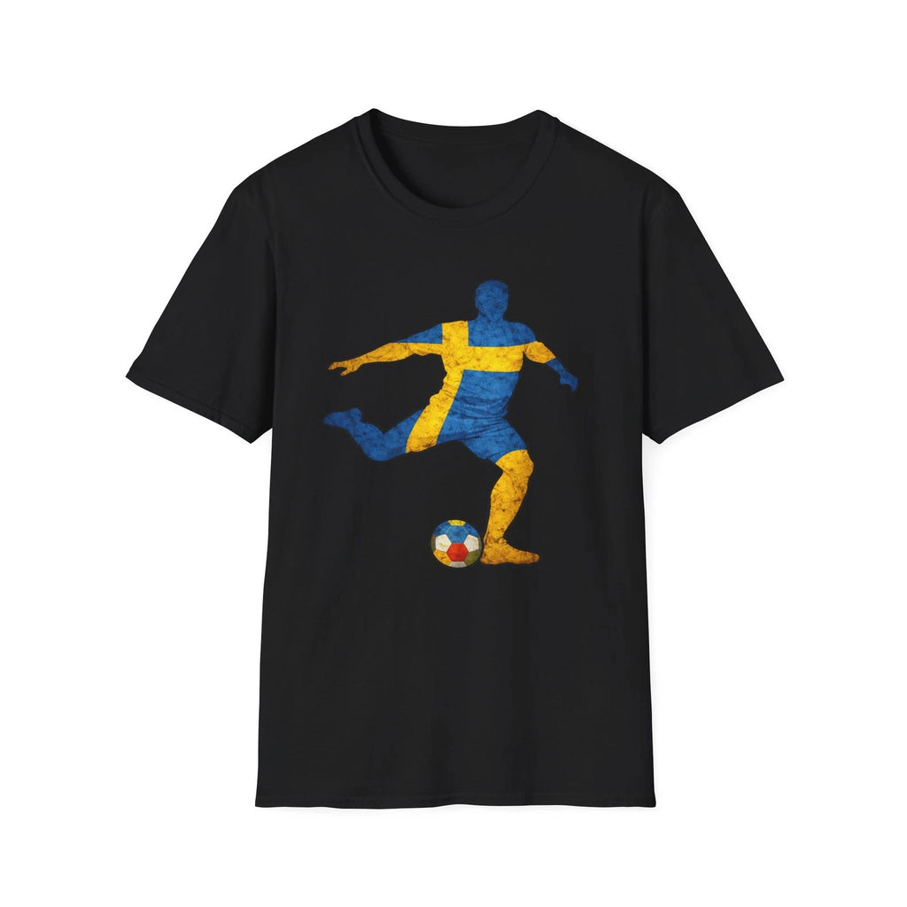 Swedish Soccer Player T-Shirt Sweden Flag Football Fan Graphic Tee