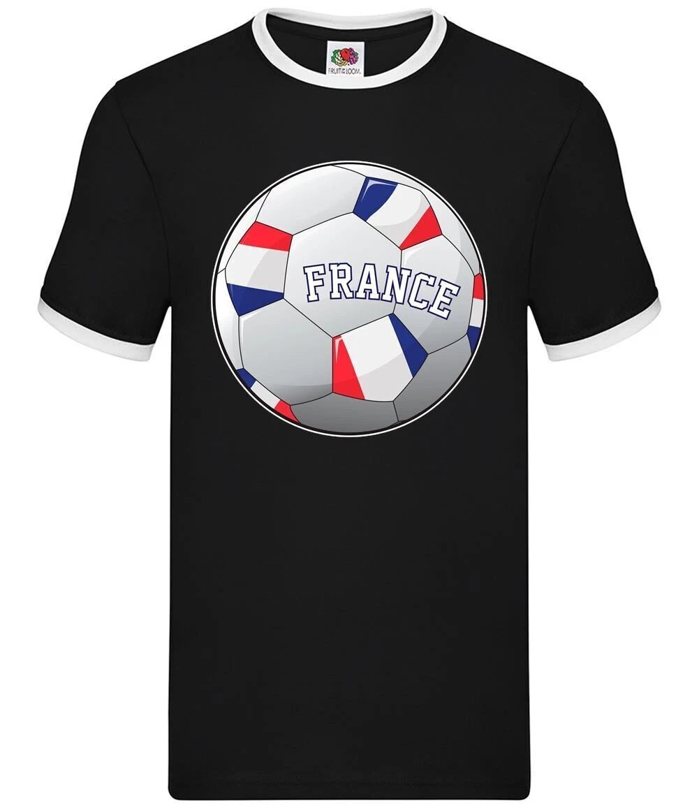 Country Football France - Mens Ringer - French Team Fan Soccer Footie