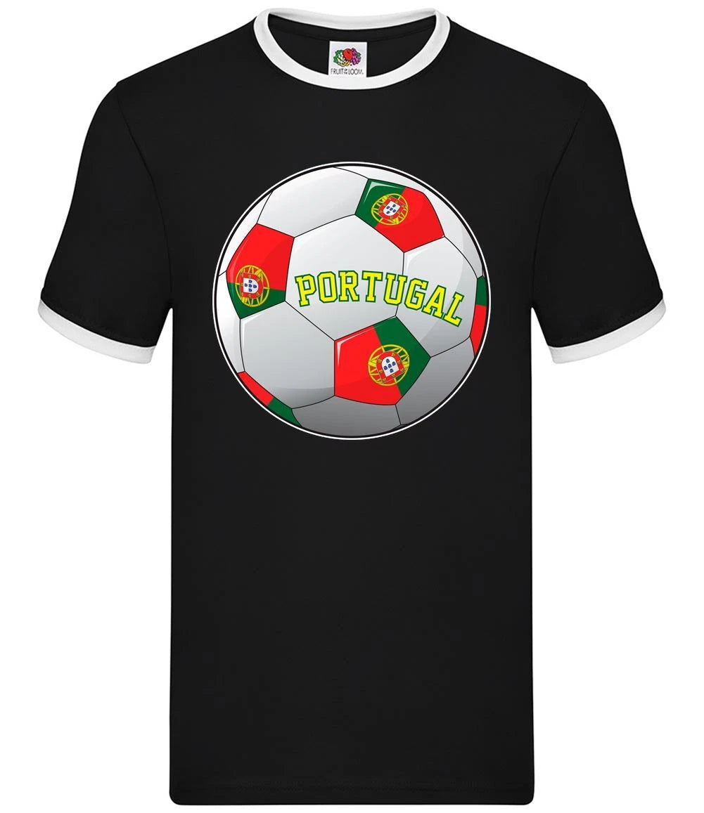 Country Football Portugal - Mens Ringer - Portuguese Team Fan Soccer ...