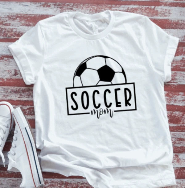 Soccer Mom, White Unisex Short Sleeve T-shirt