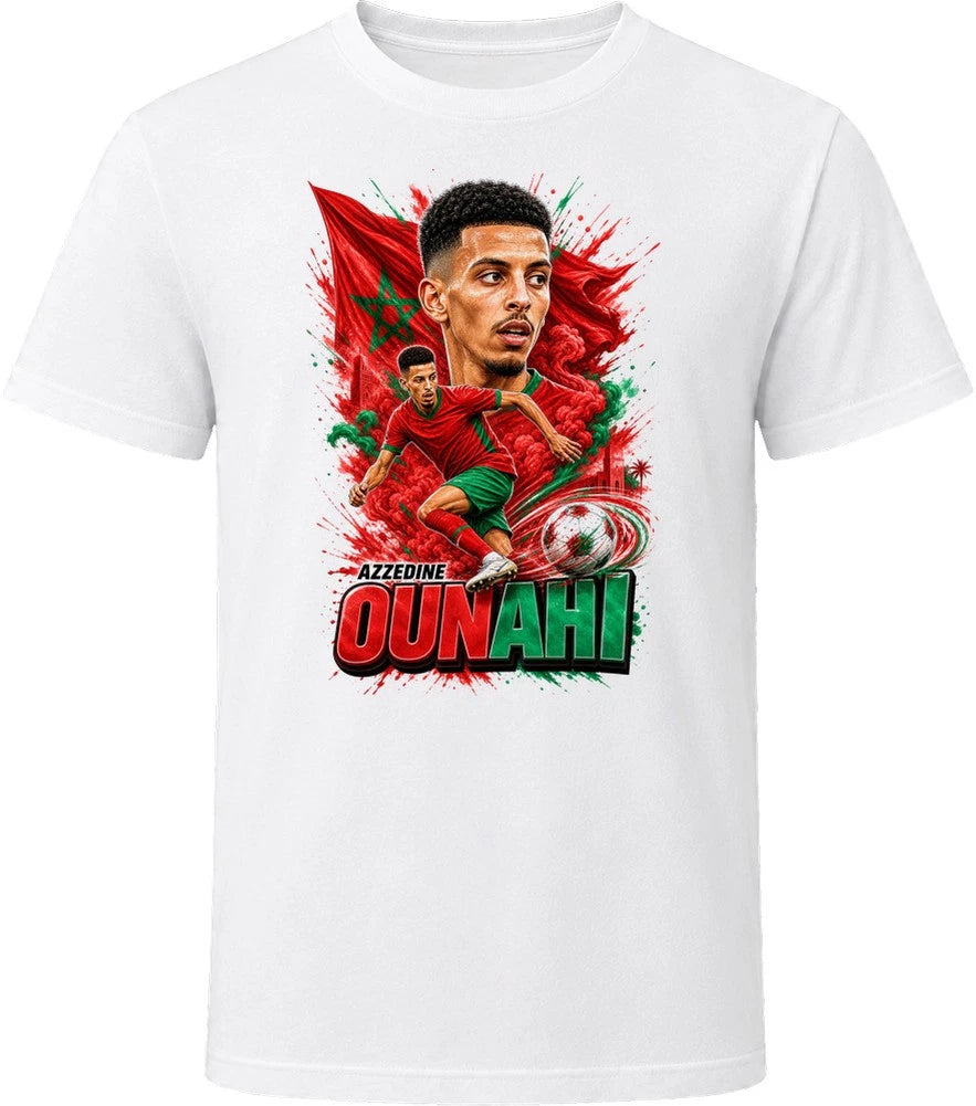Azzedine Ounahi Morocco Soccer Caricature 2026 World Cup T Shirt