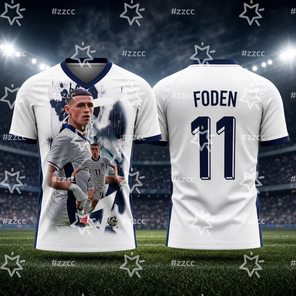 2026 England Football T-Shirts Polyester Adult And Kids