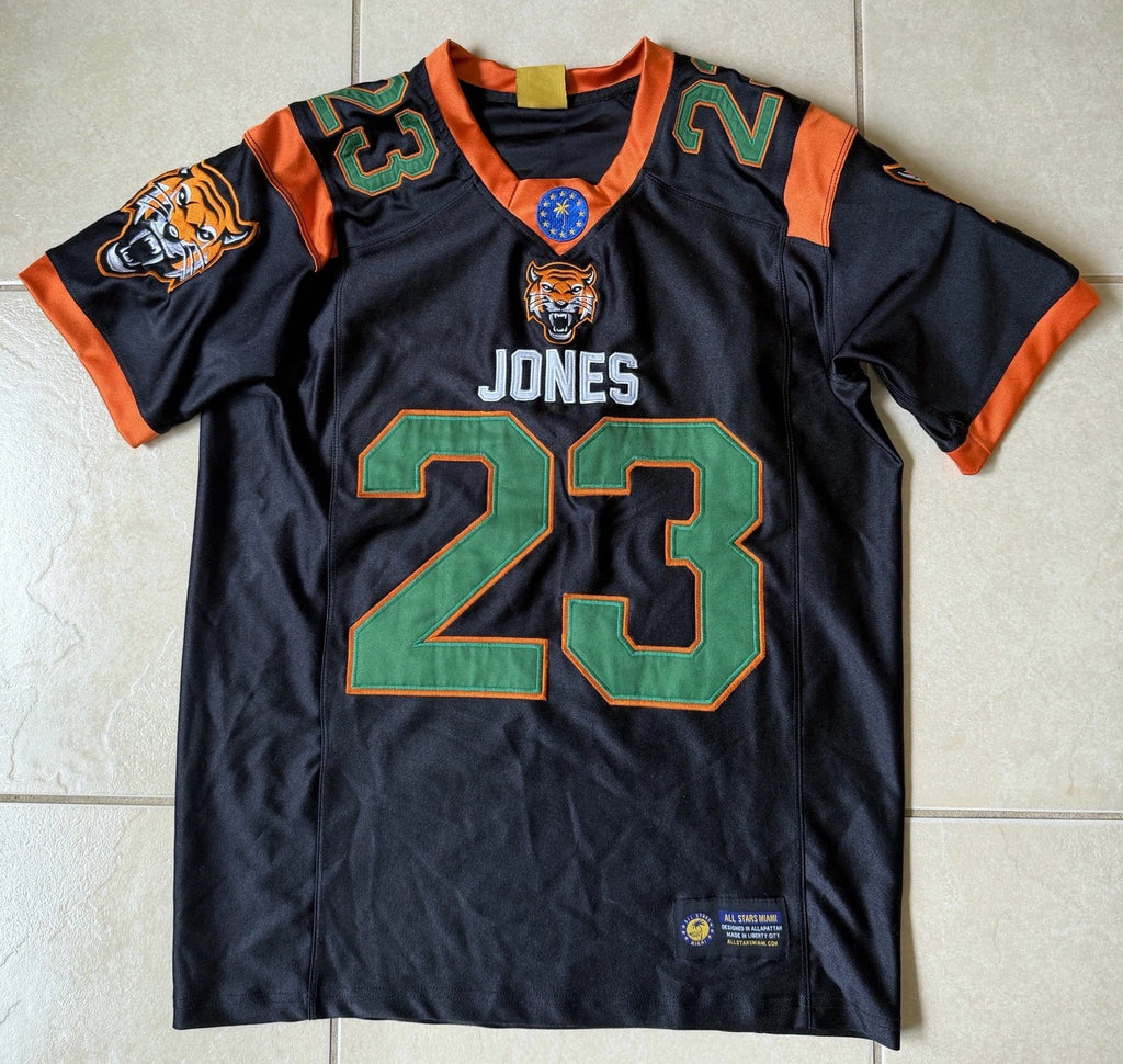 All Stars Miami 2026 EXCLUSIVE Embridered FOOTBALL JERSEY Sz M Black