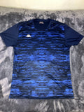 Kappa Soccer Mens Short Sleeve Digi Camo Large Blue T-Shirt Sports Ball Gym Top