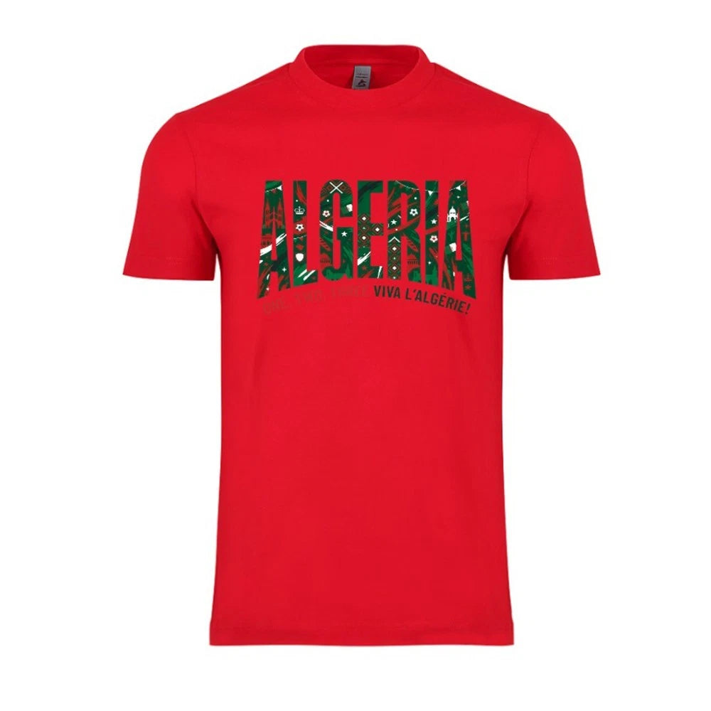 Algeria Country Flag Soccer T-Shirt World Cup 2026 Adult Unisex Football Fan Tee