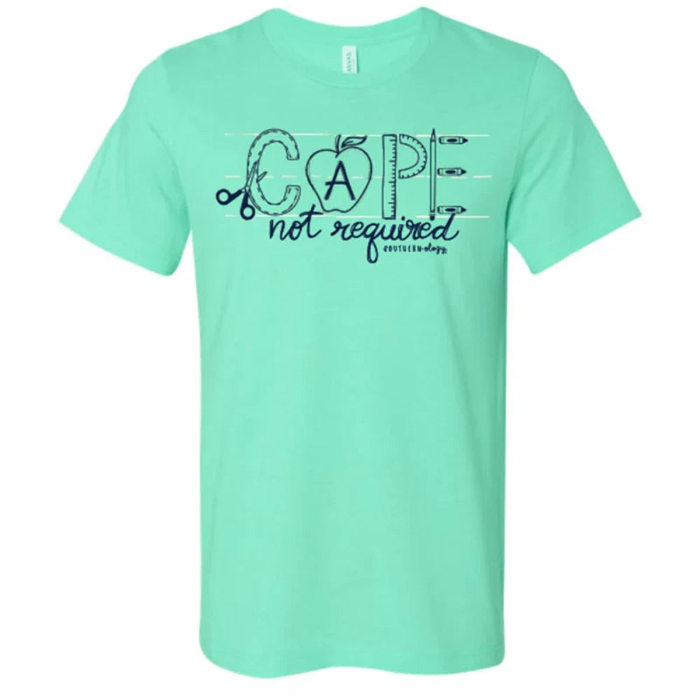 Southernology Statement Collection Teacher Cape Not Required Canvas T-Shirt