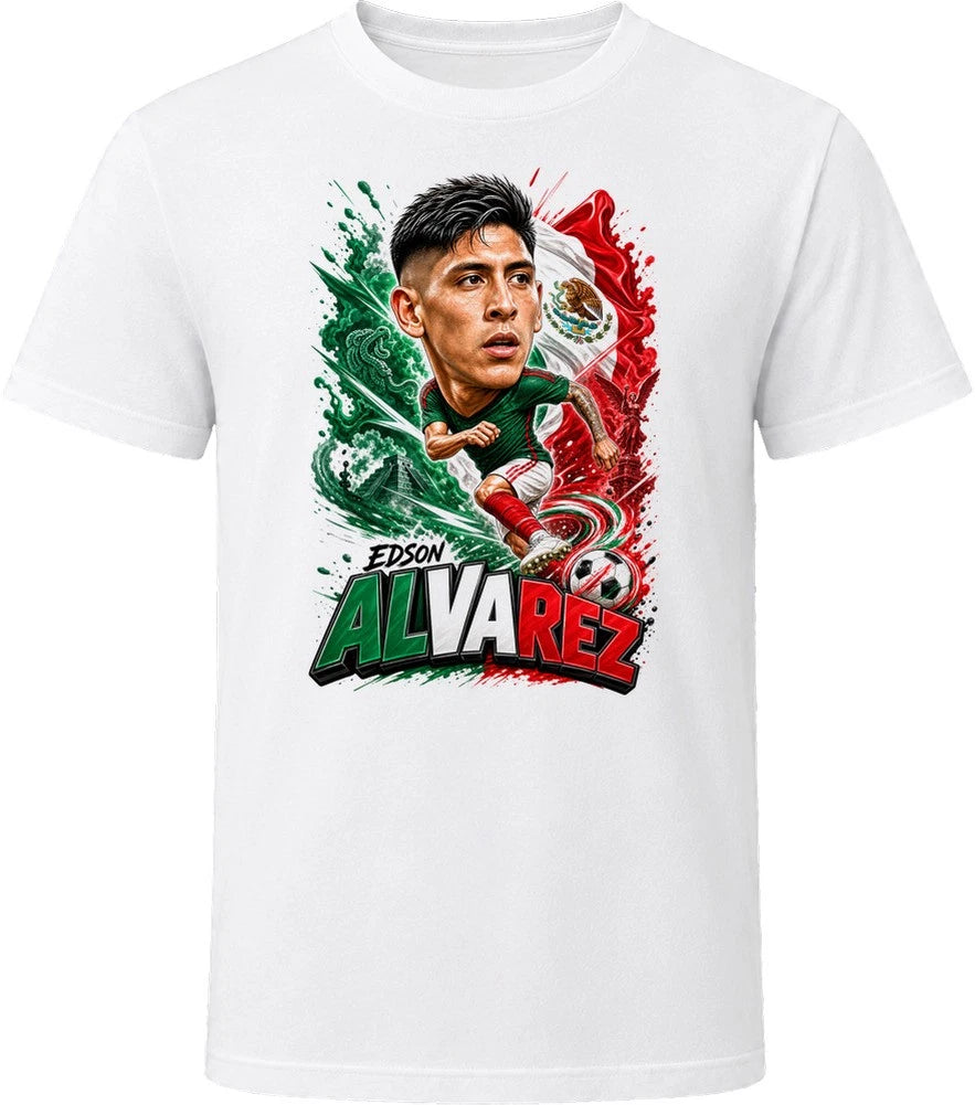Edson Alvarez Mexico Soccer Caricature 2026 World Cup T Shirt