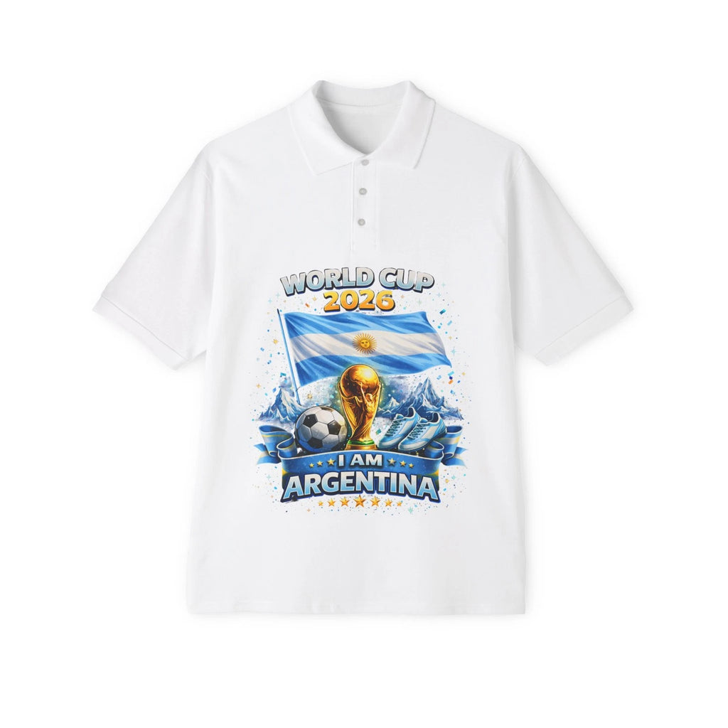 Argentina World Cup 2026 Polo | Soccer Trophy Flag Design