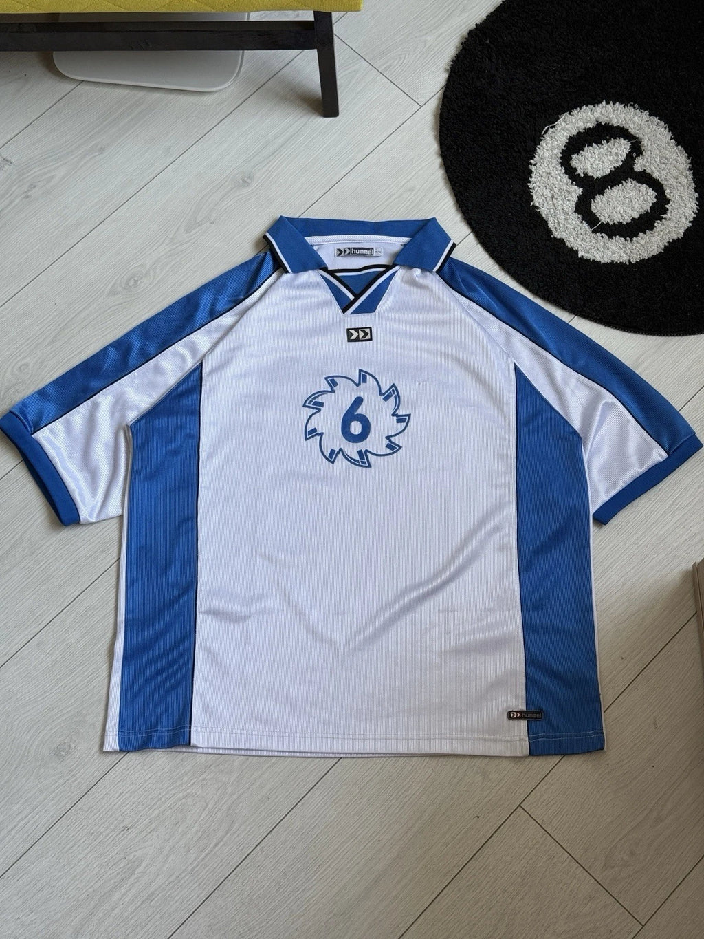 Hummel Soccer Jersey #6 Retro Shirt Crazy XLarge Saw Blade