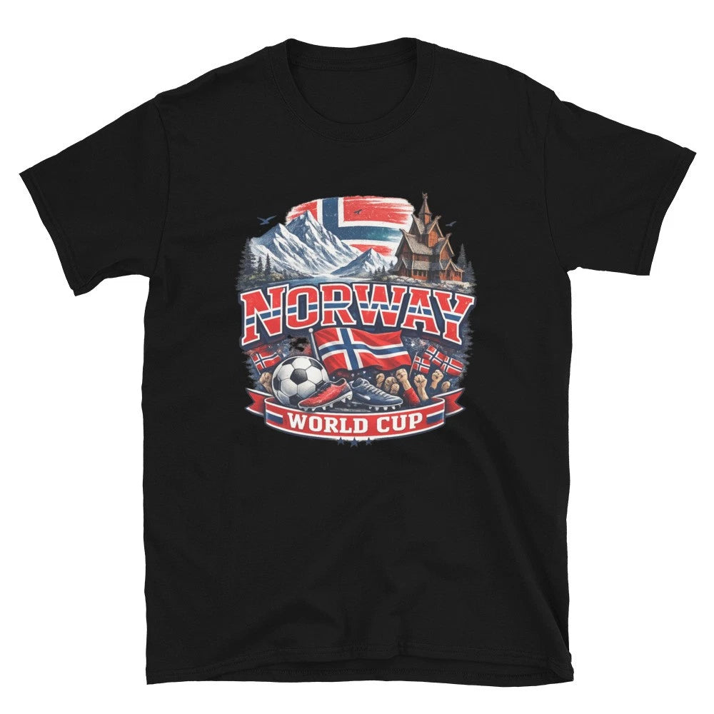 Norway World Cup Football Fan T-Shirt Red, White & Blue Unisex