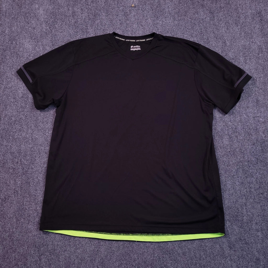 Lotto Soccer Training T-Shirt Men's 3XL Performance Futbol Tee Ball Top Black