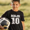 Custom Name & Number Football T-shirt Personalised Sports Top Unisex Kids Adult
