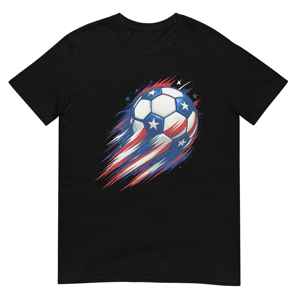 Retro Soccer 4th of July Gifts Patriotic red White Blue Boys T-Shirt