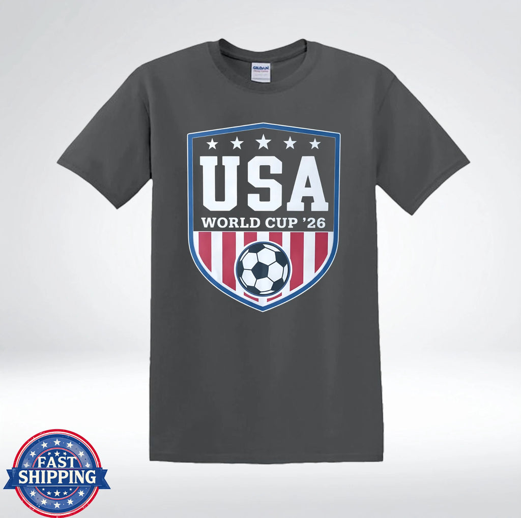 USA Patriotic Soccer Shield Graphic Tee  2026 T-Shirt