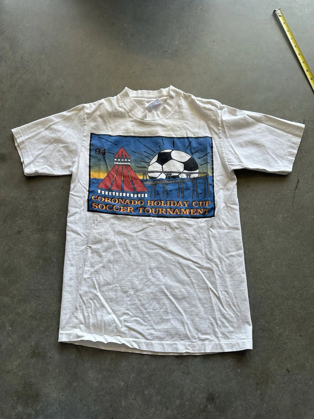 Vintage 90s Obscure Soccer Tournament Graphic T Shirt Size Small