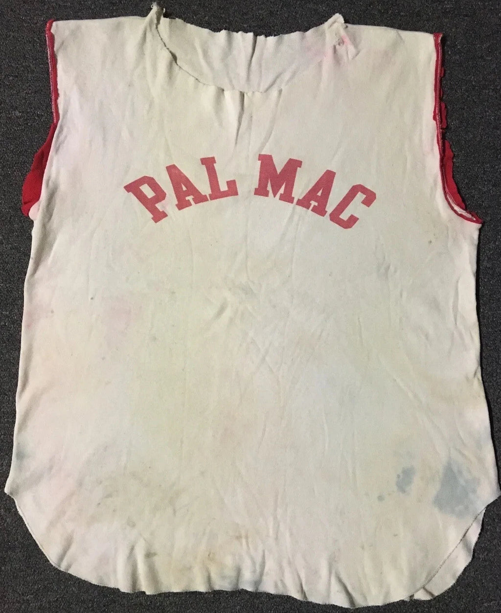 Vtg 60s Thrashed Faded Pal Mac School Jersey S USA New York PE Track Grunge 70s