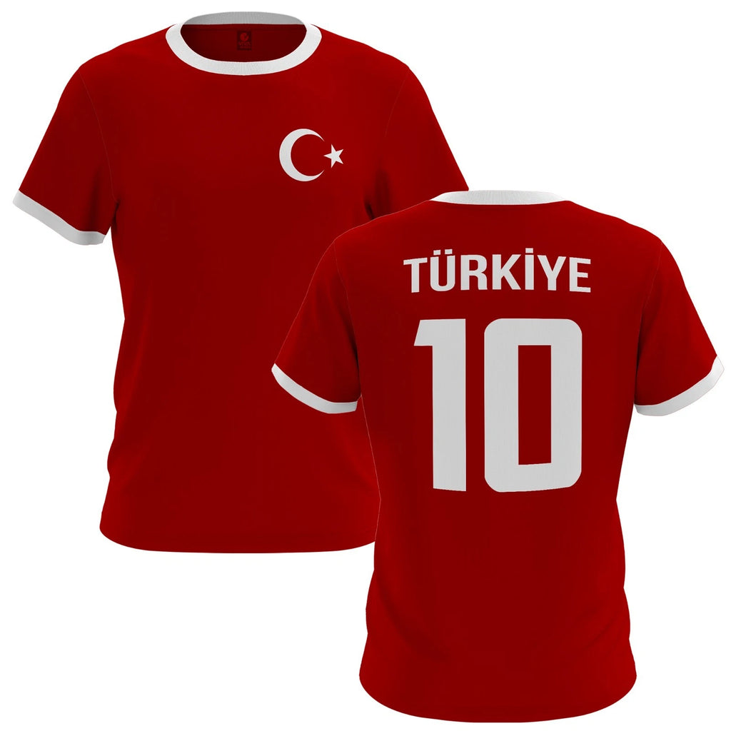 Turkey T-Shirt Mens Womens Name & Number World Cup 26 Fan Gift Turkish Flag European Championship