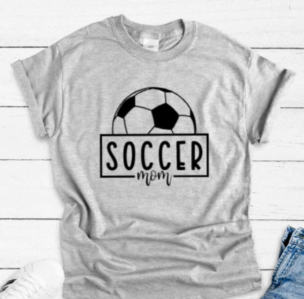 Soccer Mom, Gray Unisex Short Sleeve T-shirt