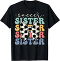 Soccer Sister Vintage Sport Lover Sister Mothers Day Gift Unisex T-Shirt
