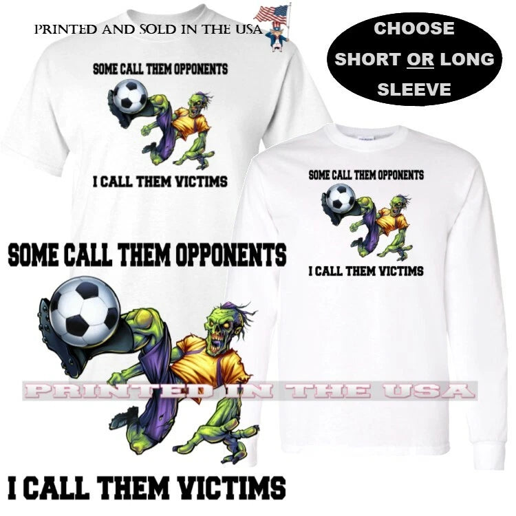Soccer Zombie Team Mascot Player Victim Not Opponent Custom Cartoon T Shirt