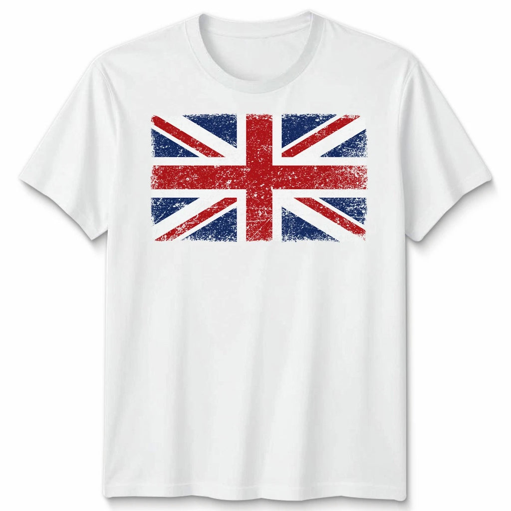 Unisex Soccer Team Football T Shirt  Union Jack UK Flag School Parties Top