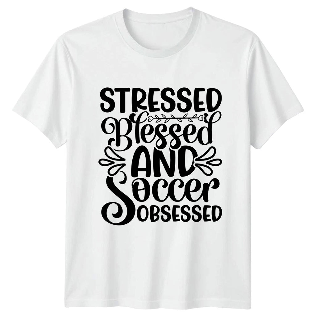 Stressed Blessed And Soccer Obsessed Mens T-Shirt Soccer Sports Fathers Day