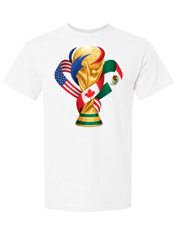 FIFA 2026  tee World Cup T-Shirt Soccer Graphic Tee USA Football Whiter tee